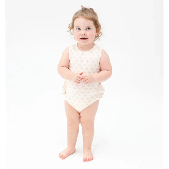 Rib Modal Ruffle Tank Bubble - Vintage Mini Bows