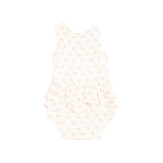 Rib Modal Ruffle Tank Bubble - Vintage Mini Bows