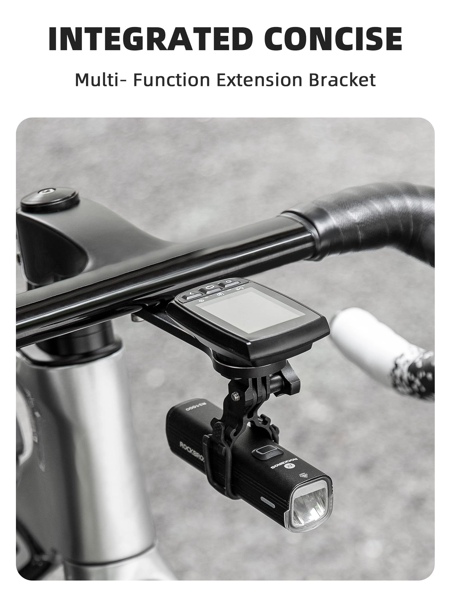 ROCKBROS Aluminum Out Front Mount for Garmin, Bryton, Cateye