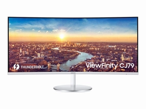 Samsung C34J791WTN - CJ79 Series - QLED monitor - curved - 34 - 3440 x 1440 WQHD @ 100 Hz - VA - 300 cd/mï¿½ - 3000:1 - 4 ms LC34J791WTNXZA