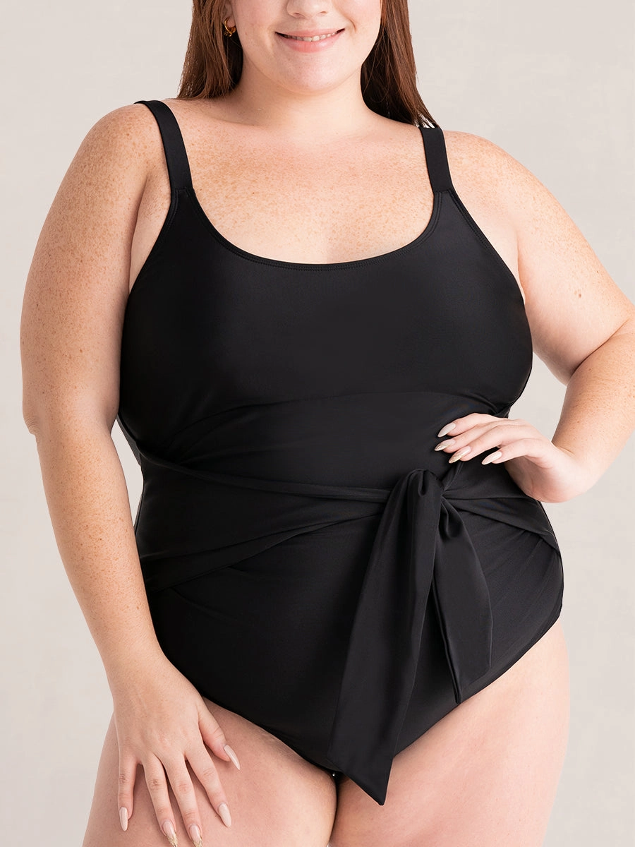 Shapermint Essentials Tie Belt Swimsuit