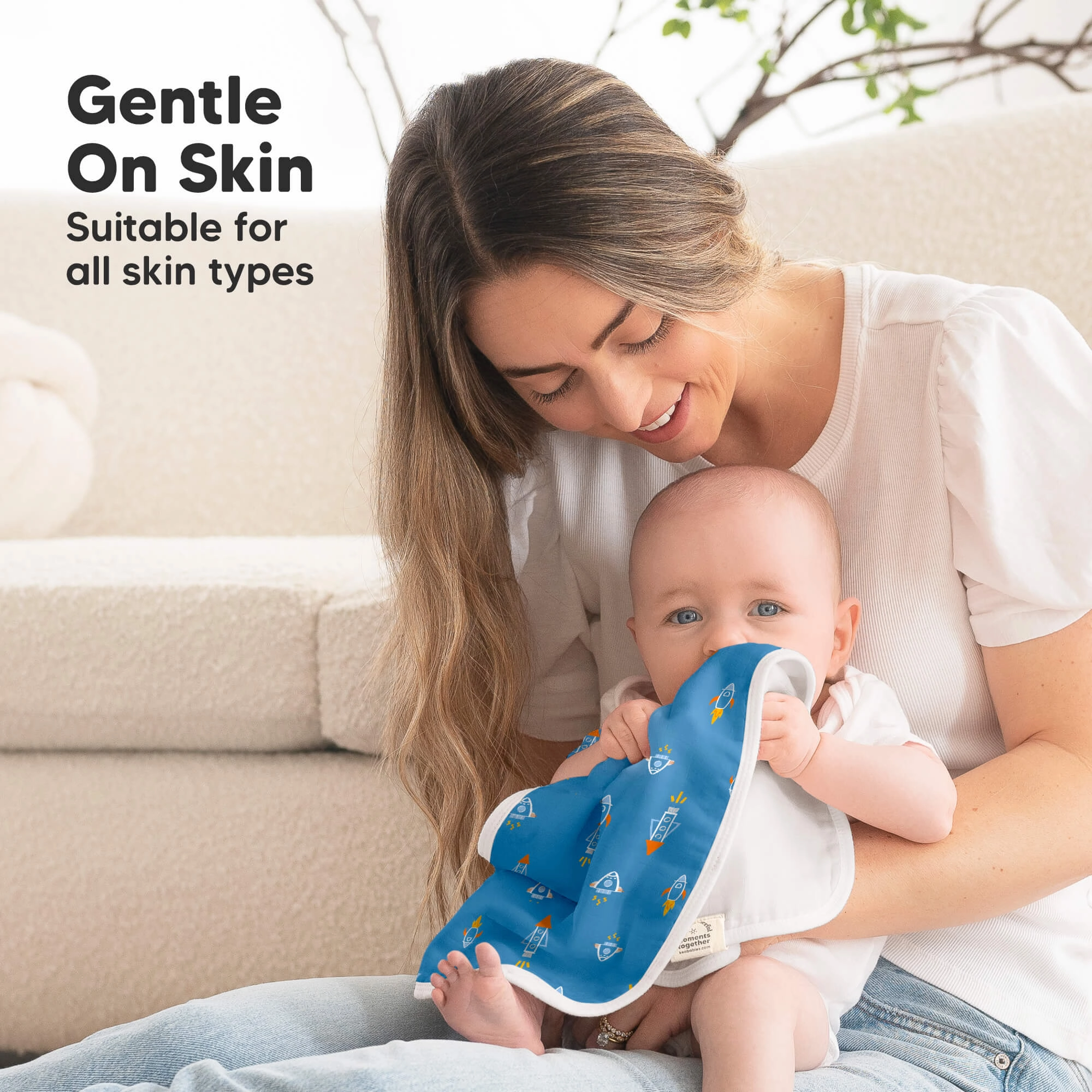 Softe Muslin Baby Burp Cloth (Cosmo)