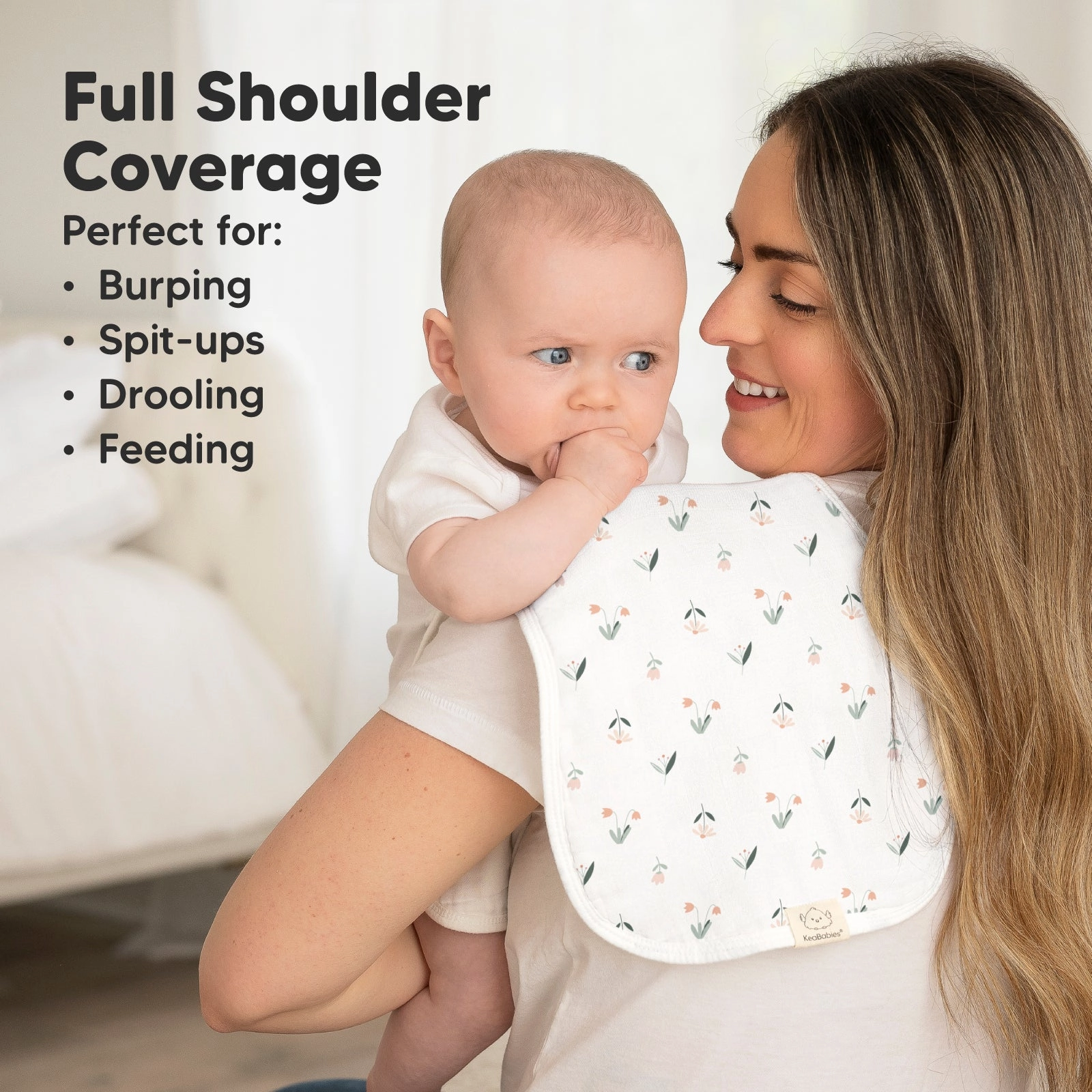 Softe Muslin Baby Burp Cloth (Fleur)