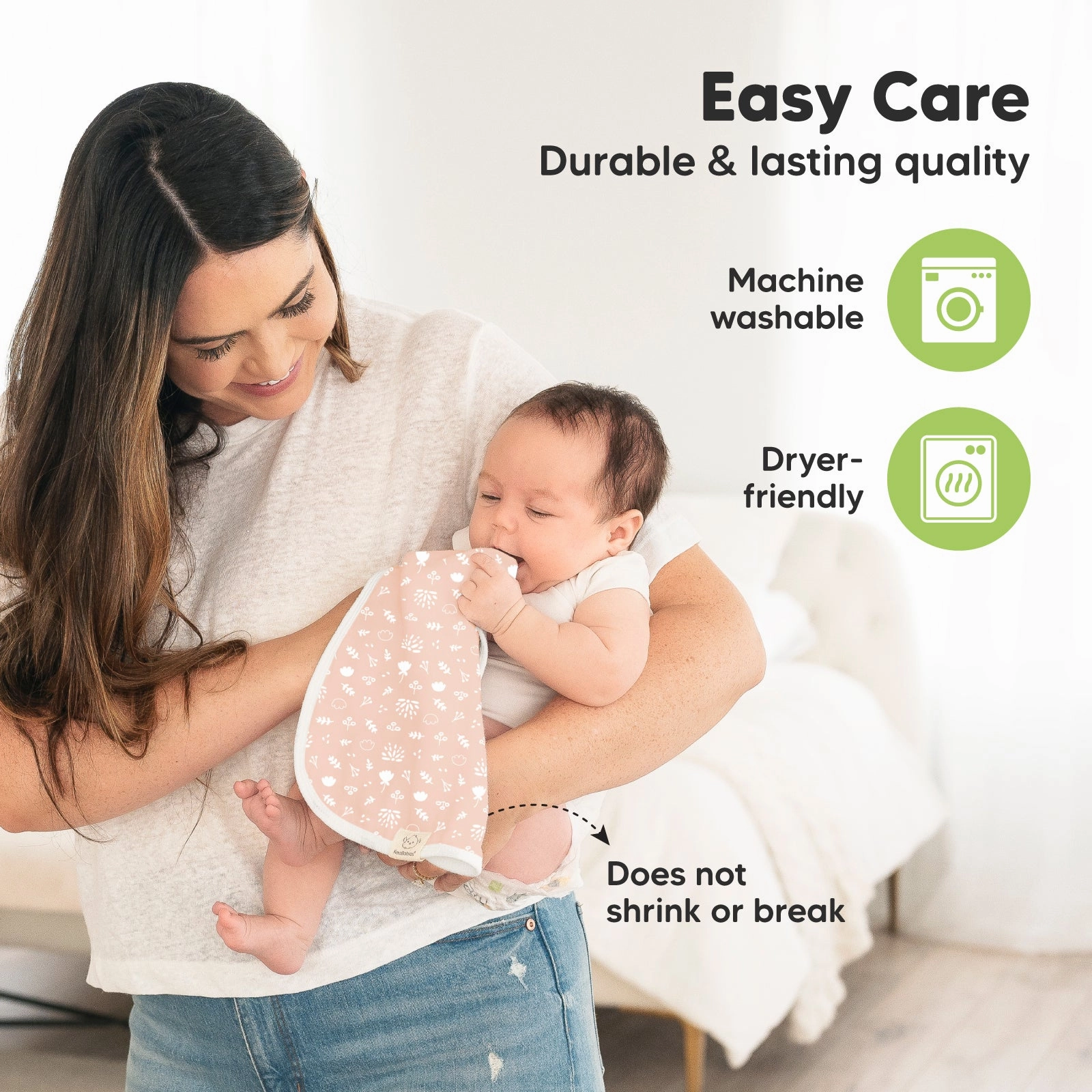 Softe Muslin Baby Burp Cloth (Fleur)