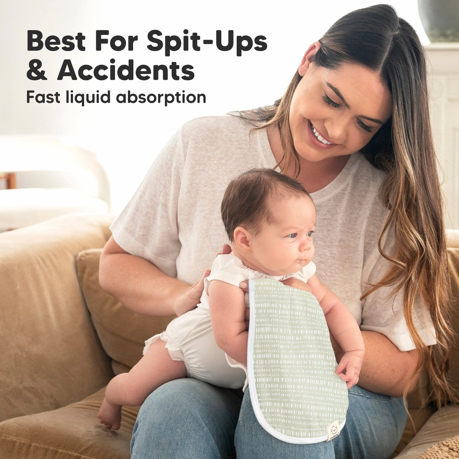 Softe Muslin Baby Burp Cloth (Fleur)