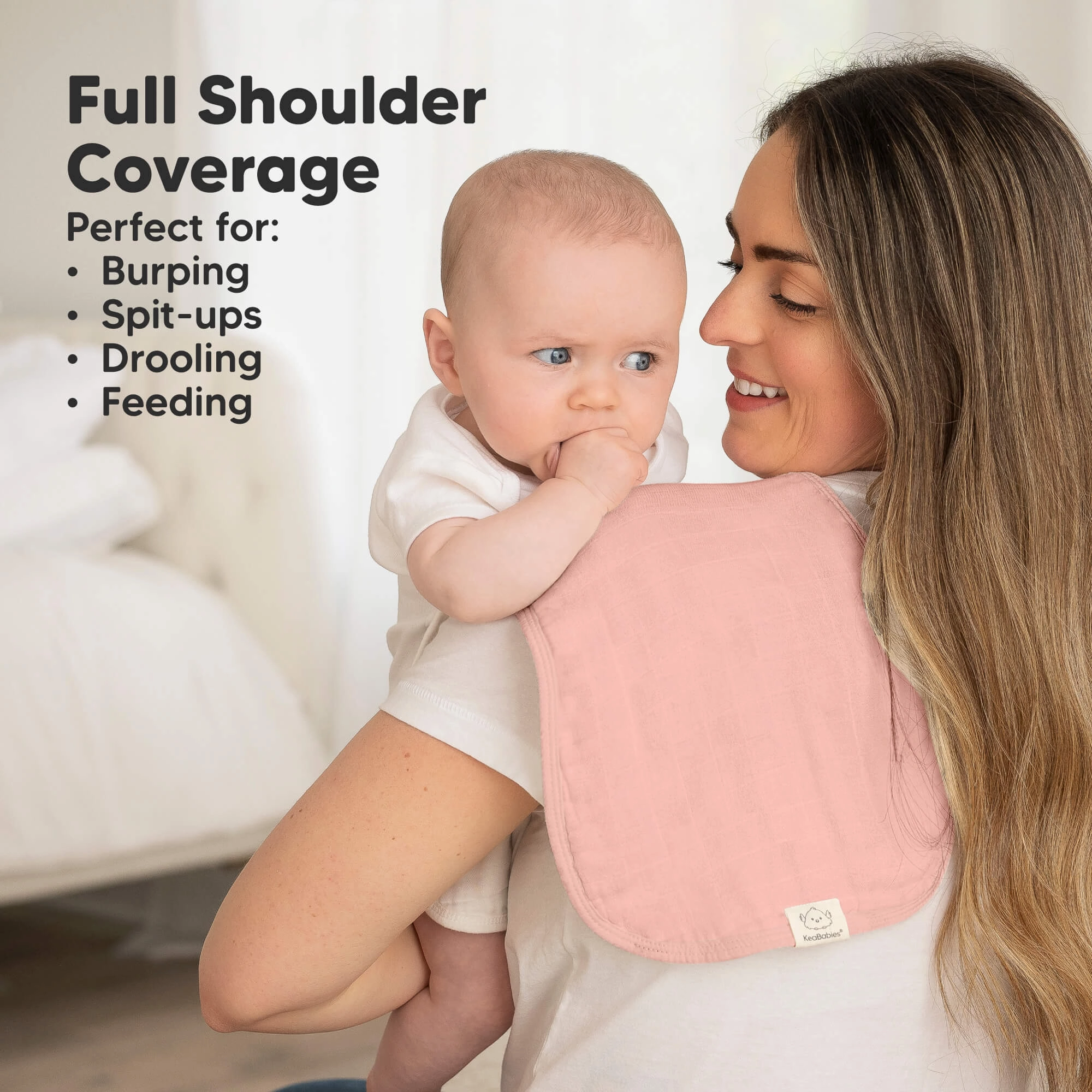 Softe Muslin Baby Burp Cloth (Mauve)