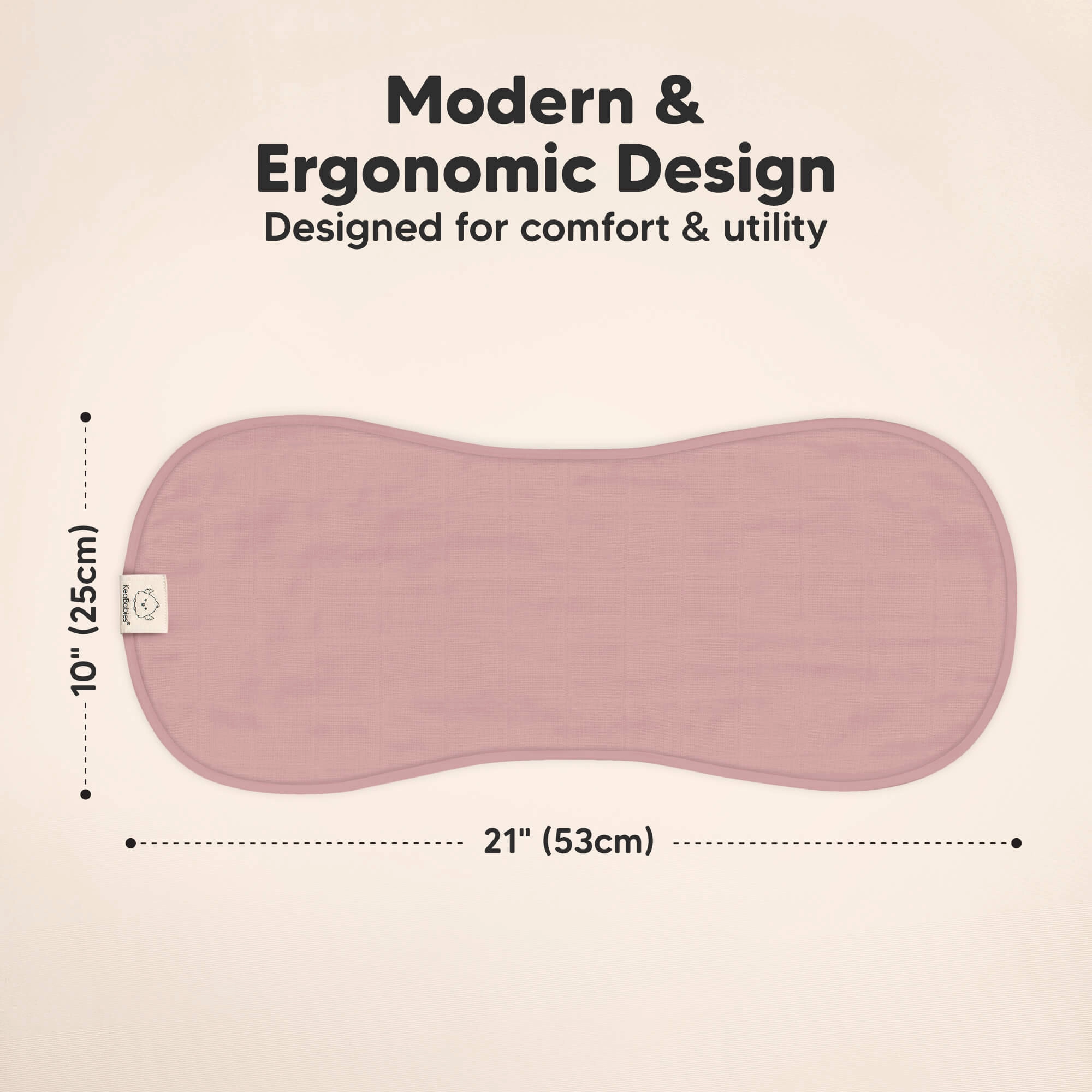 Softe Muslin Baby Burp Cloth (Mauve)