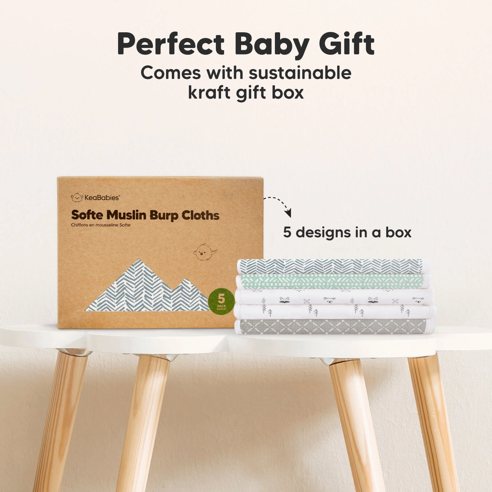 Softe Muslin Baby Burp Cloth (Nordic)