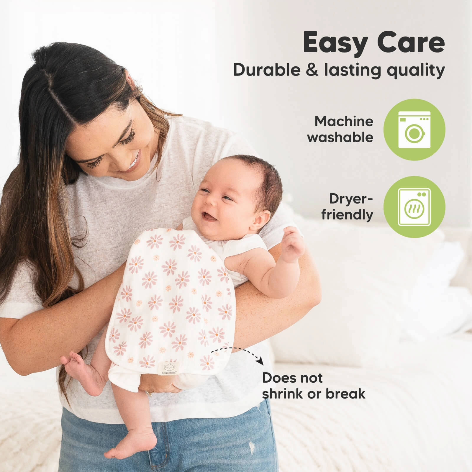 Softe Muslin Baby Burp Cloth (Petals)