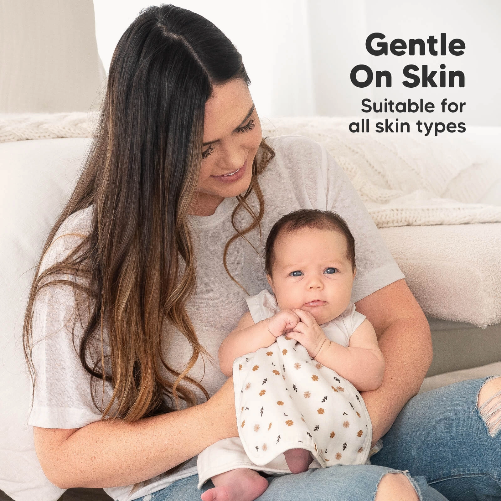 Softe Muslin Baby Burp Cloth (Petals)
