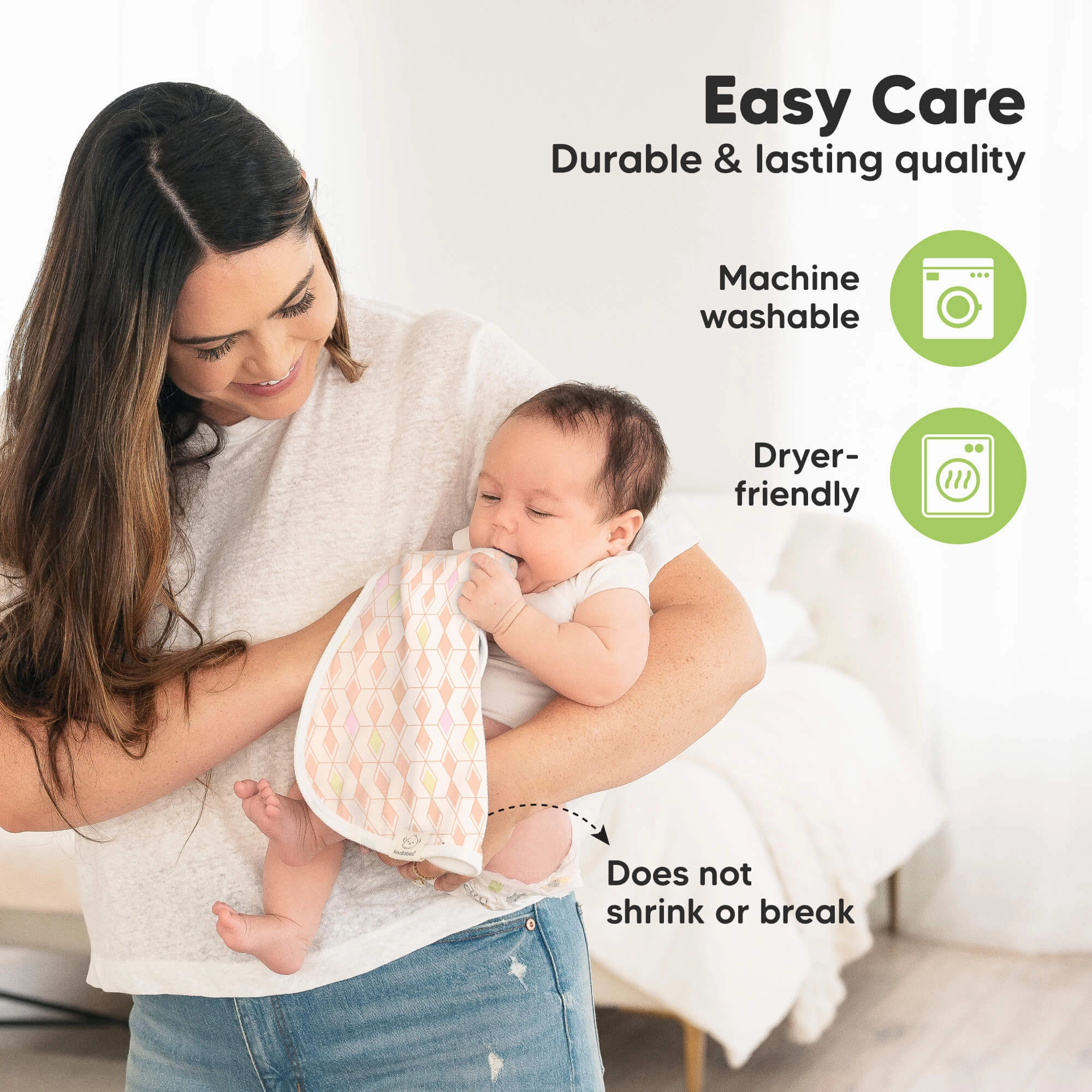 Softe Muslin Baby Burp Cloth (Prism)