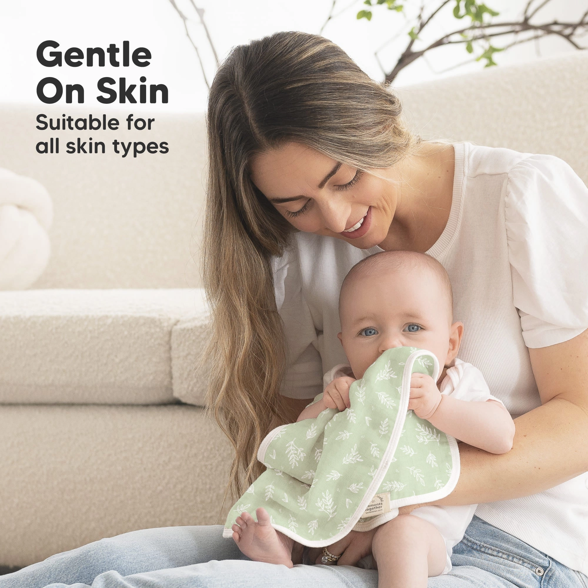 Softe Muslin Baby Burp Cloth (Wild Bloom)