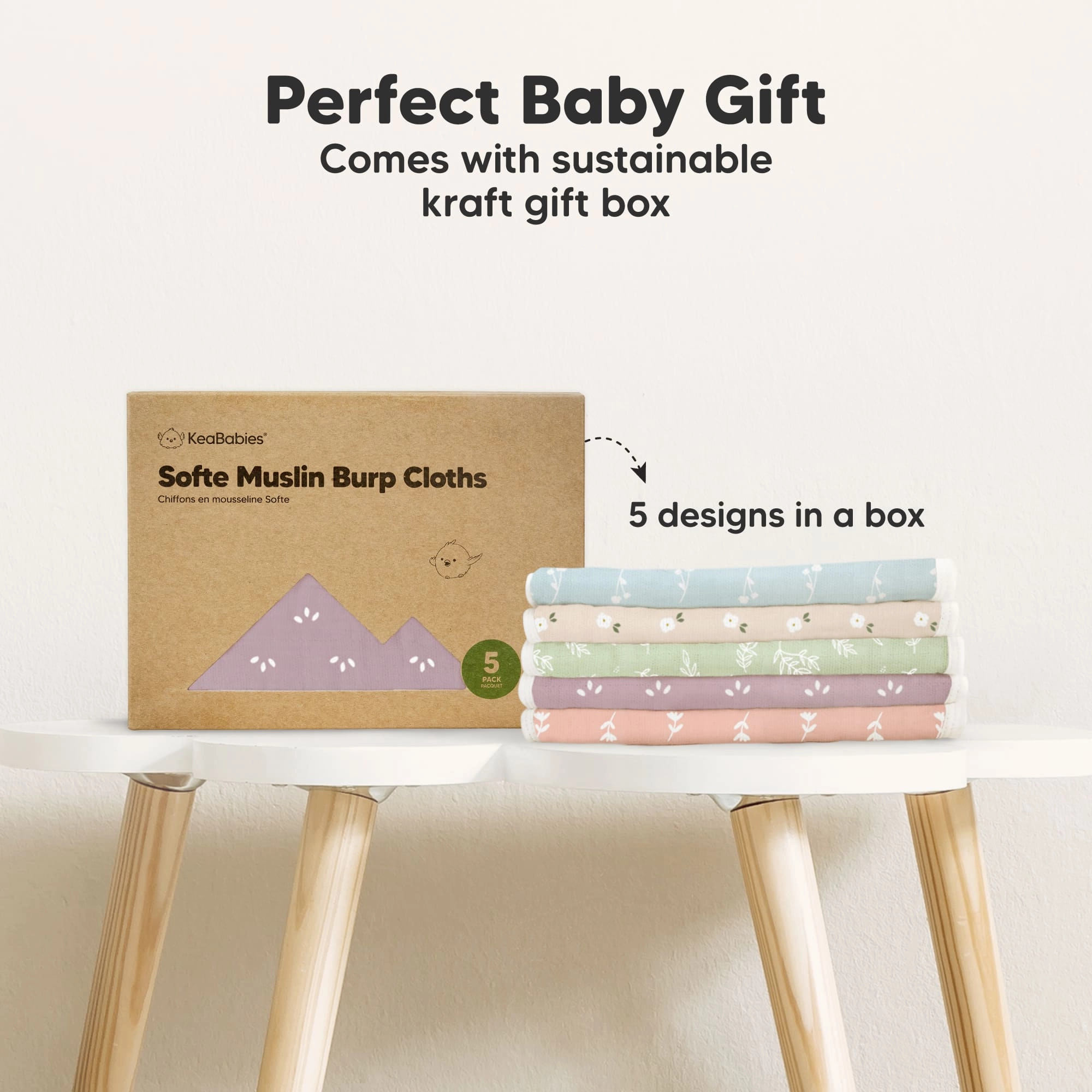 Softe Muslin Baby Burp Cloth (Wild Bloom)