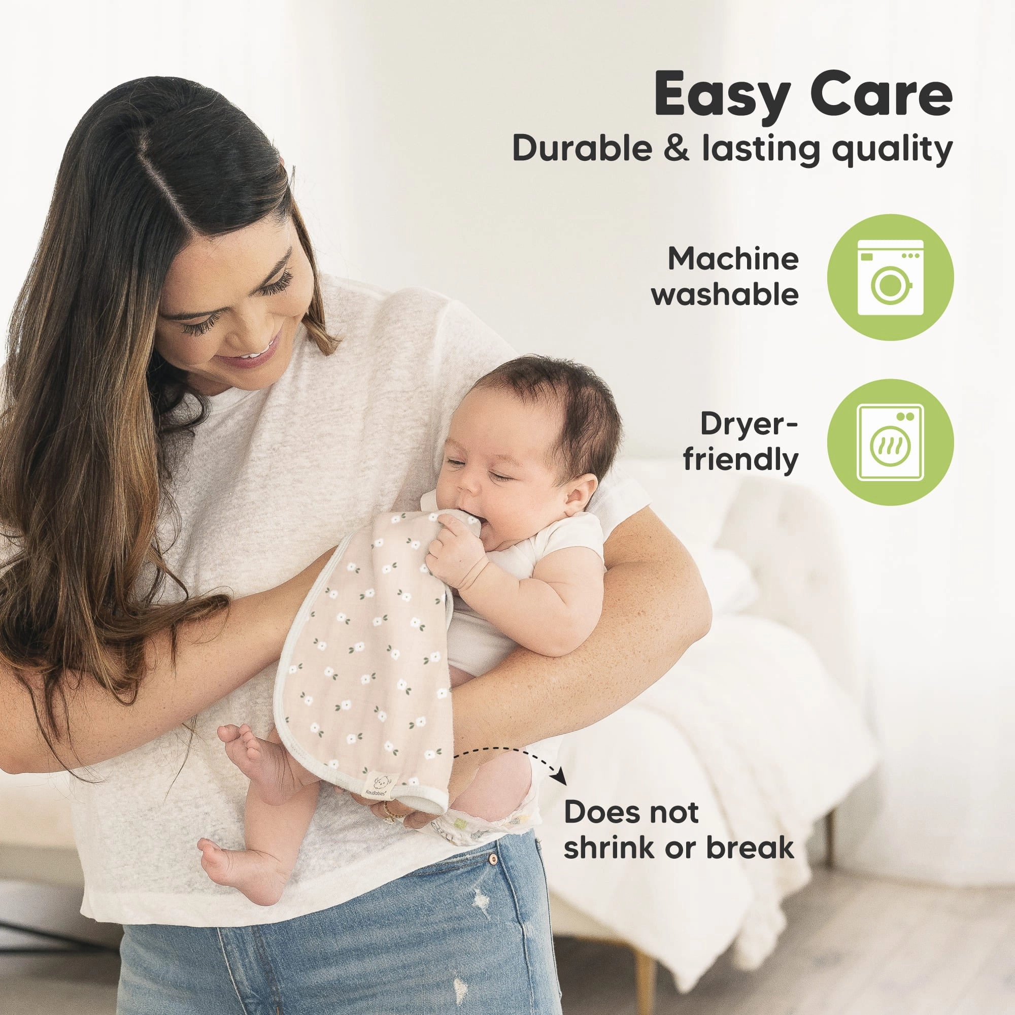 Softe Muslin Baby Burp Cloth (Wild Bloom)
