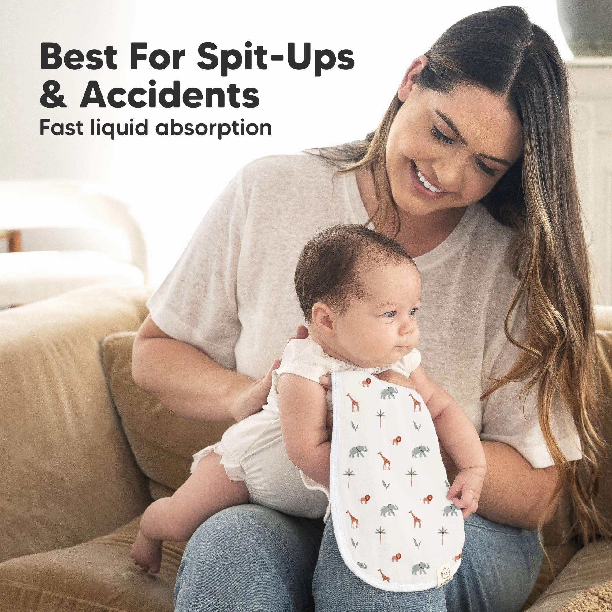 Softe Muslin Baby Burp Cloth (Wildscape)