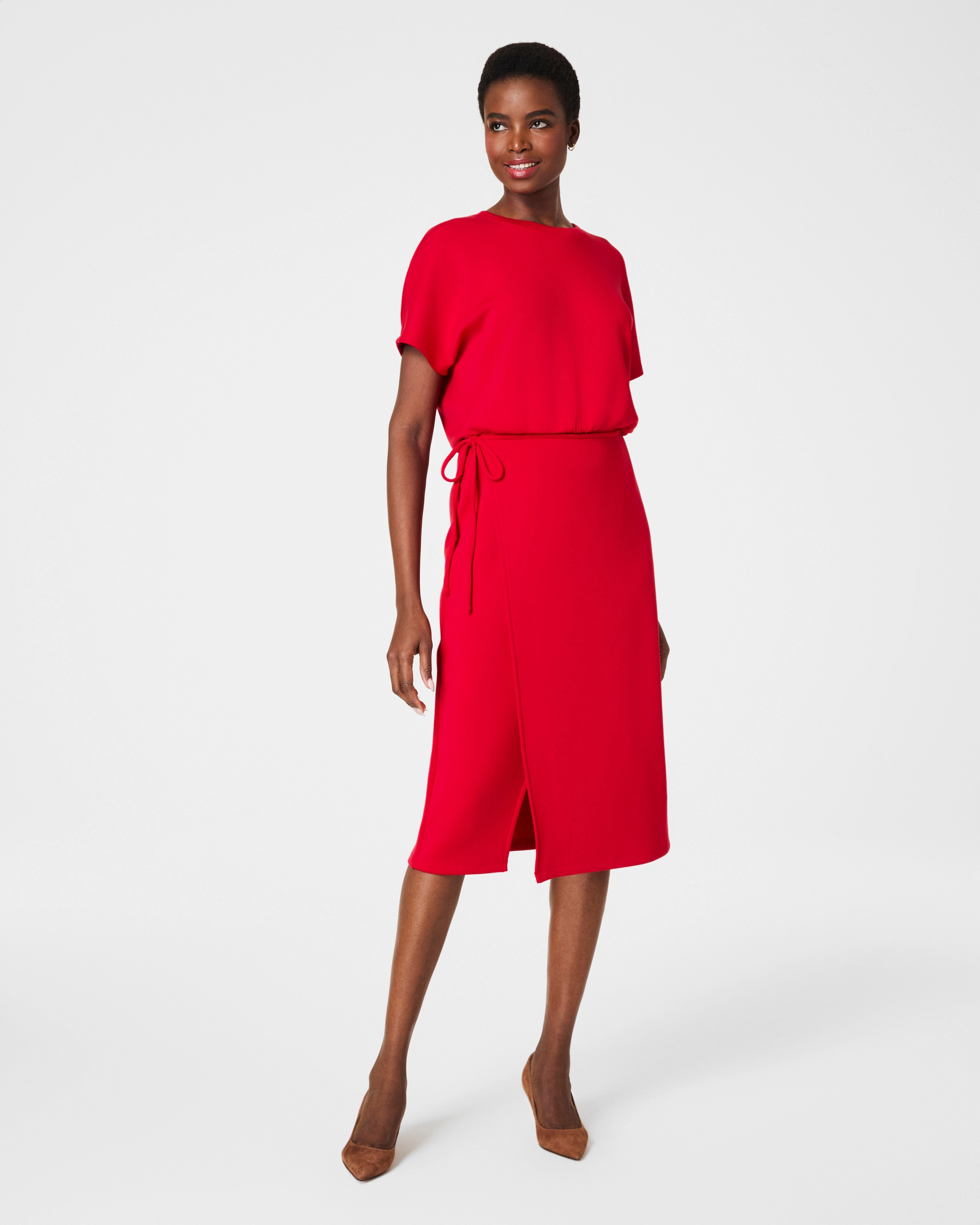 SPANX® AirEssentials Midi Wrap Dress
