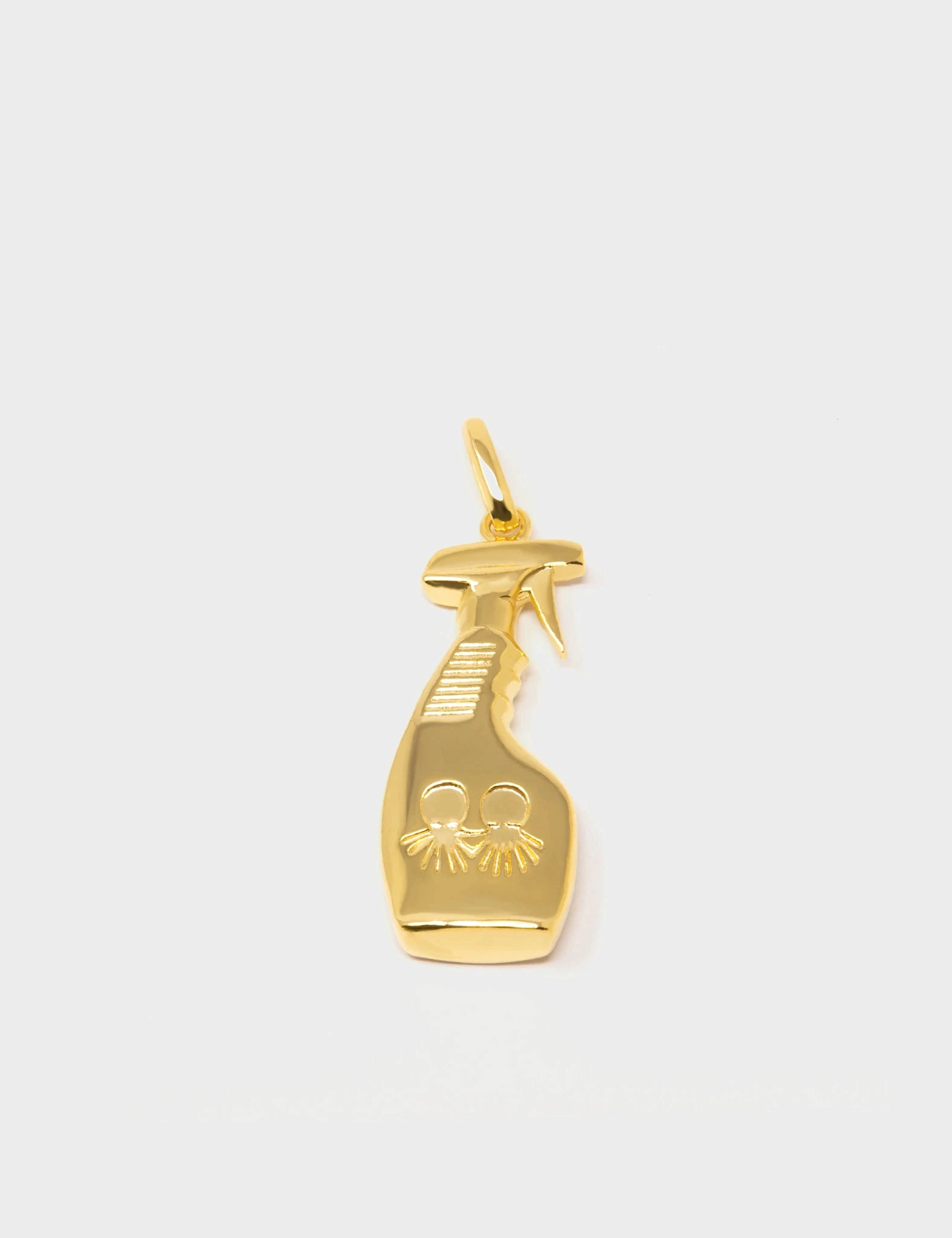 Spritz Love Potion #7 Pendant - Golden Spray Bottle Charm
