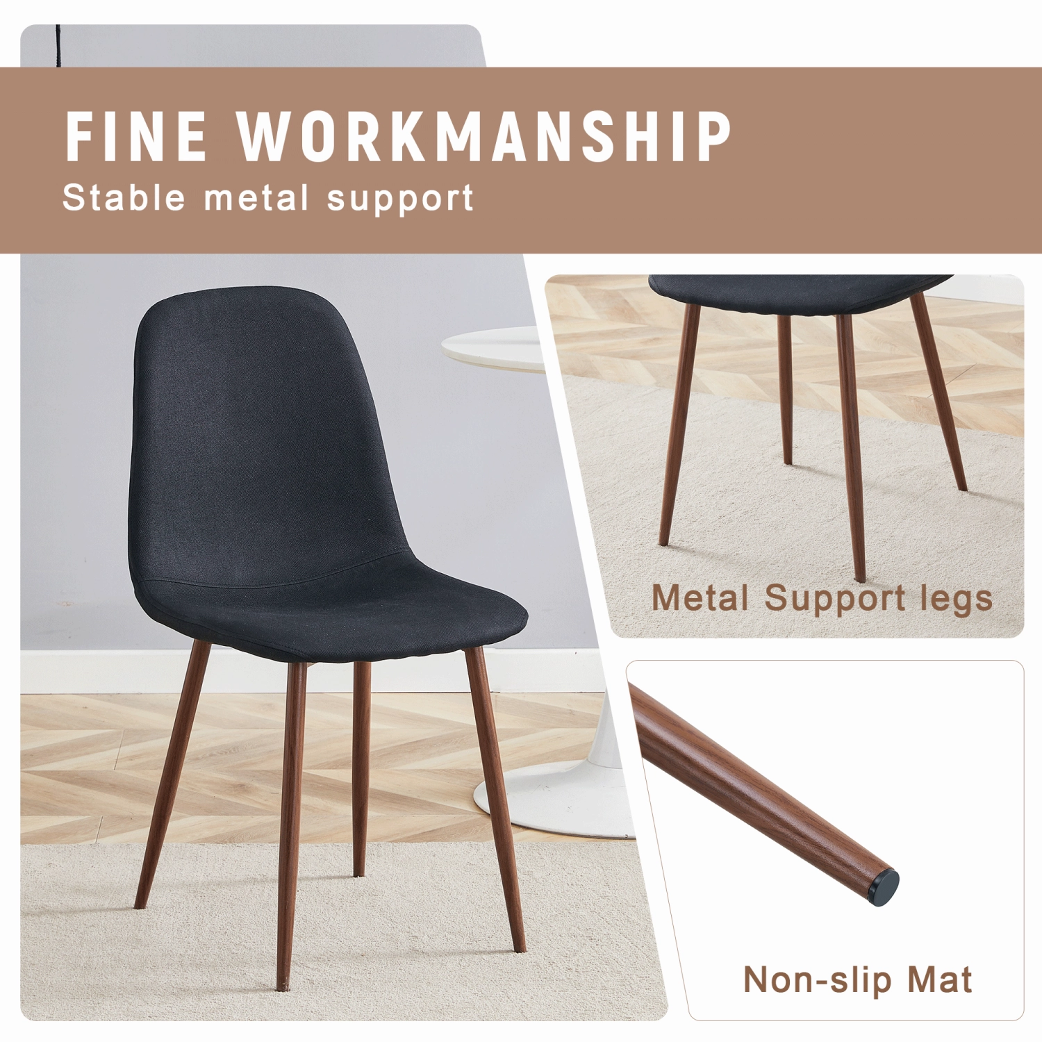 Streamdale 47" Round Dining Set: Table with Storage & 4 Linen Chairs