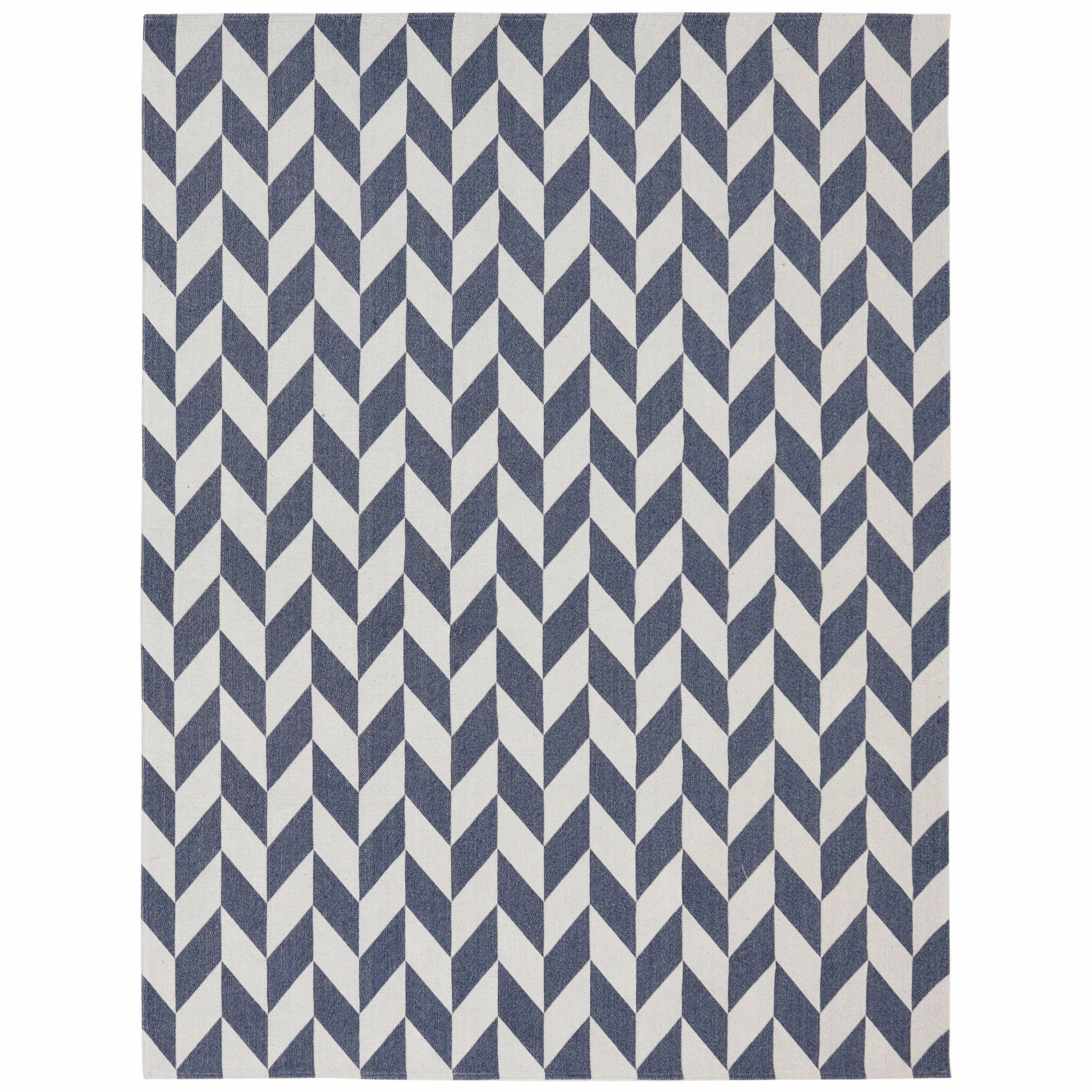 Sunnydaze Geometric Affinity Indoor Area Rug in Steel Blue - 8 Ft. x 10 Ft.