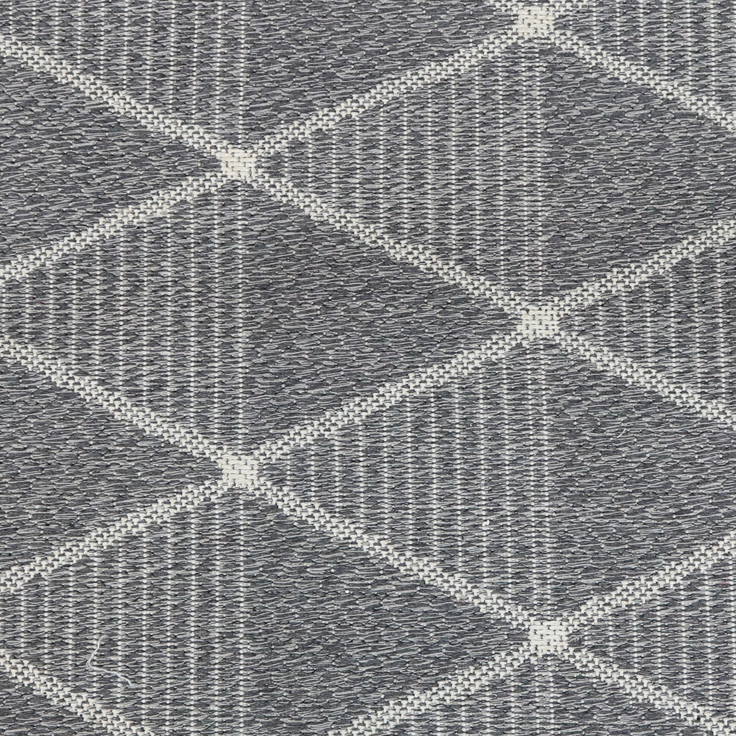 Sunnydaze Lattice Perfection Indoor Area Rug in Charcoal - 8 Ft. x 10 Ft.
