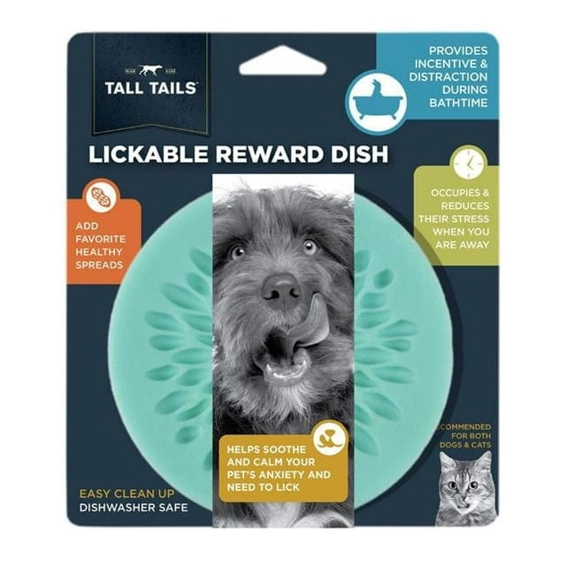 Tall Tails Lickable Reward Dish for Dogs and Cats