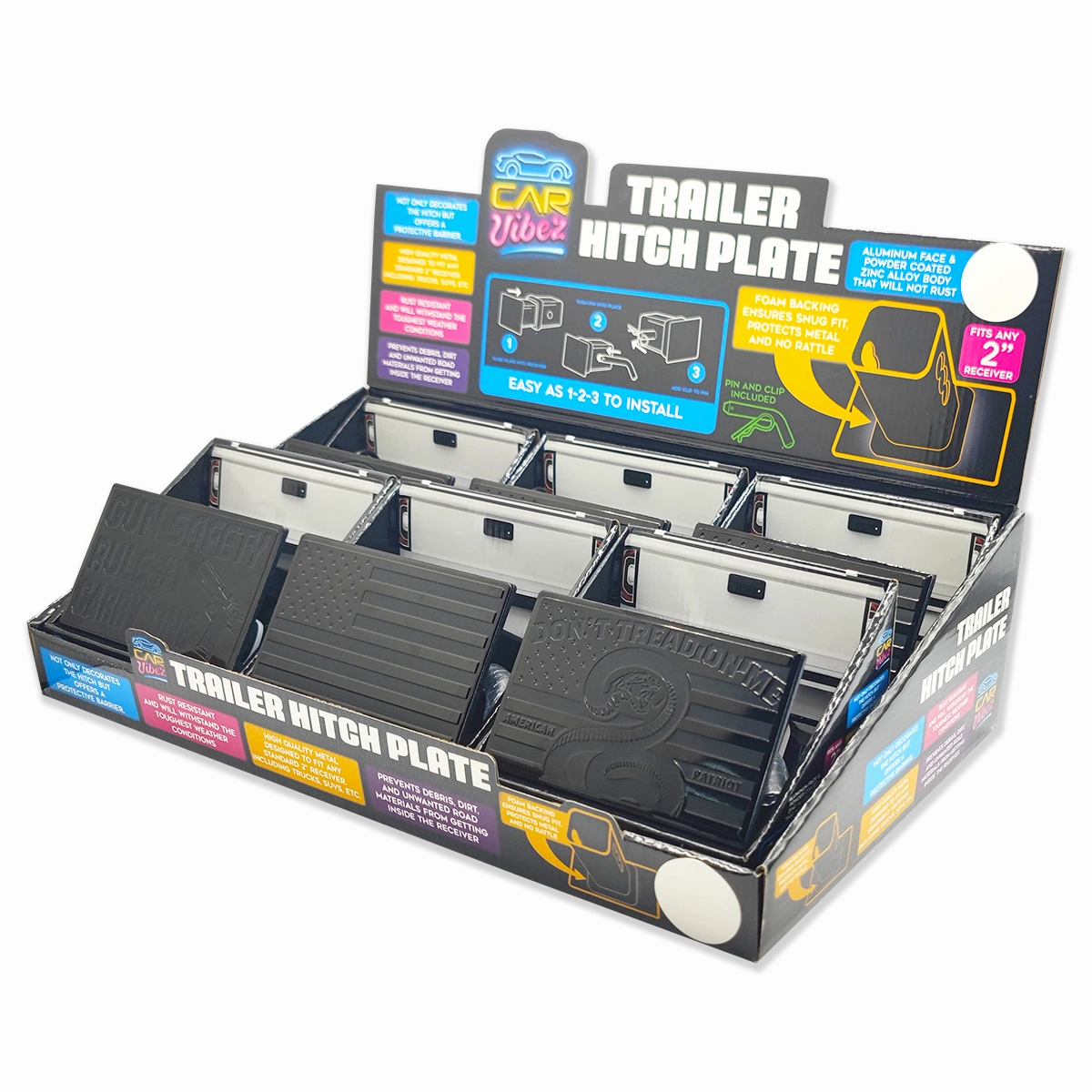 Trailer Hitch Plate Insert - 6 Pieces Per Retail Ready Display 24069