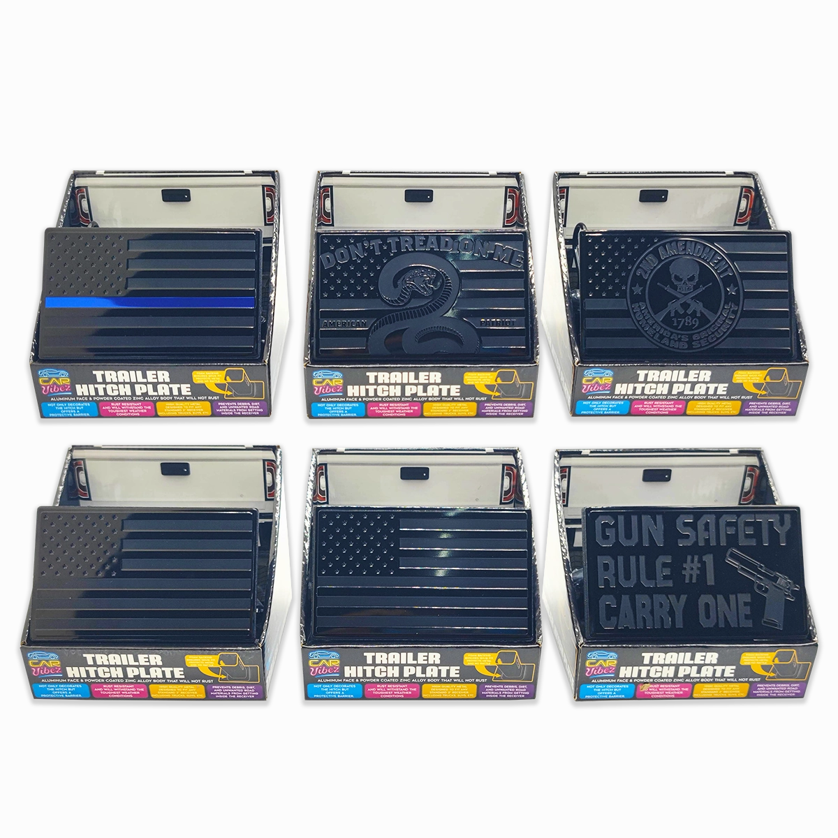 Trailer Hitch Plate Insert - 6 Pieces Per Retail Ready Display 24069
